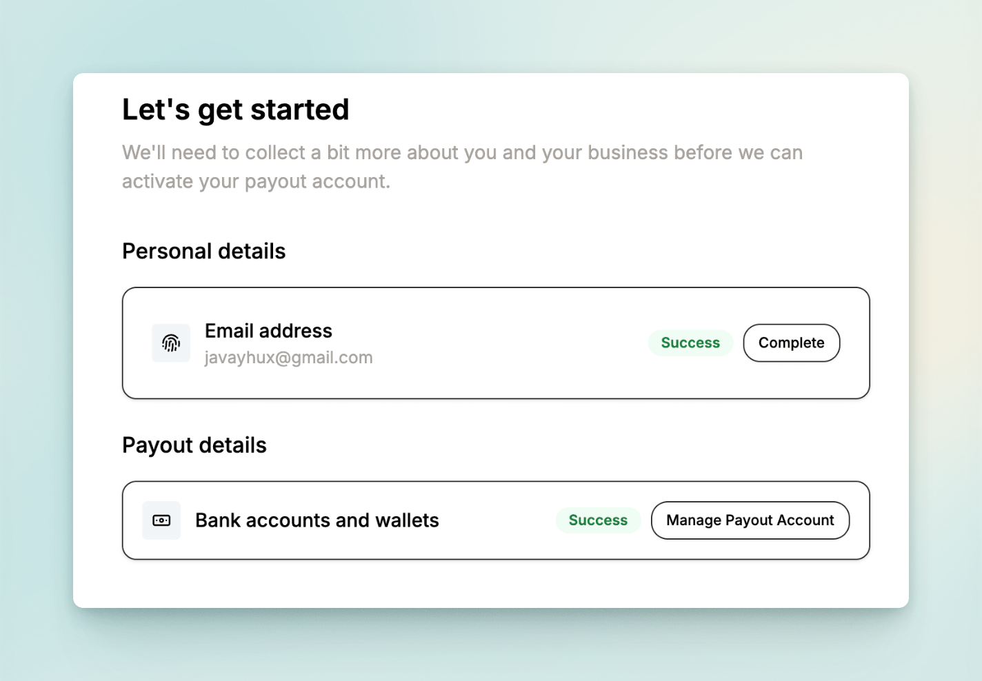 payout details