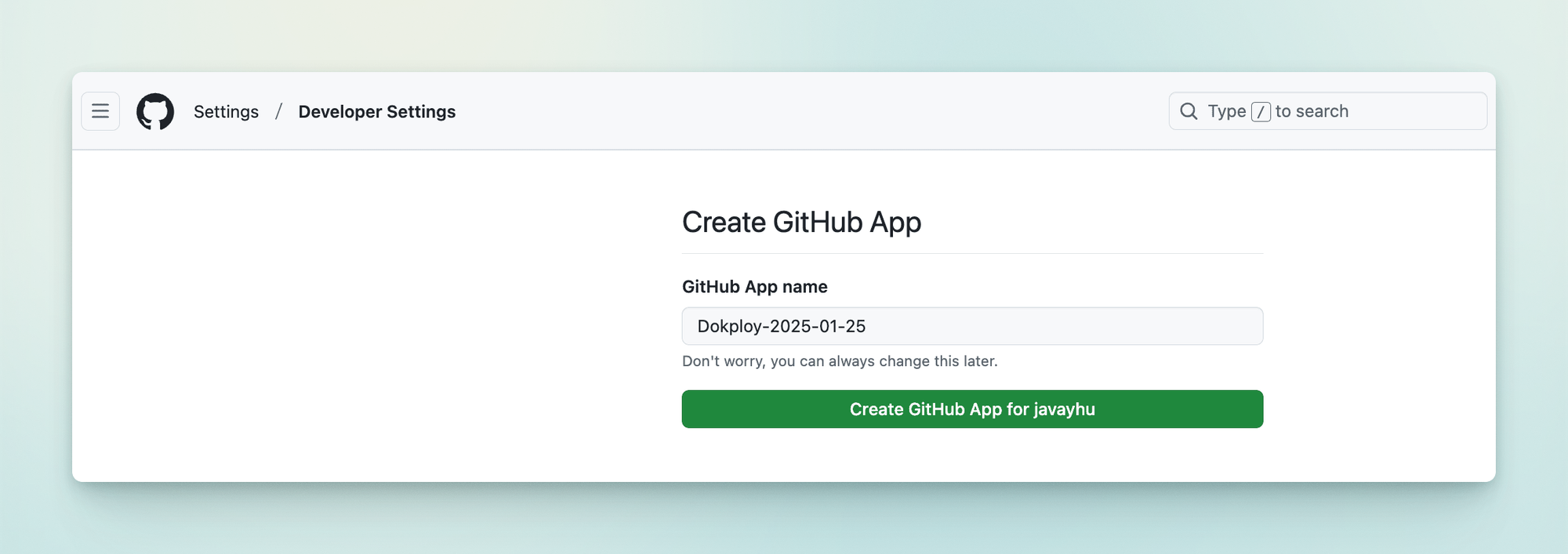 create github app