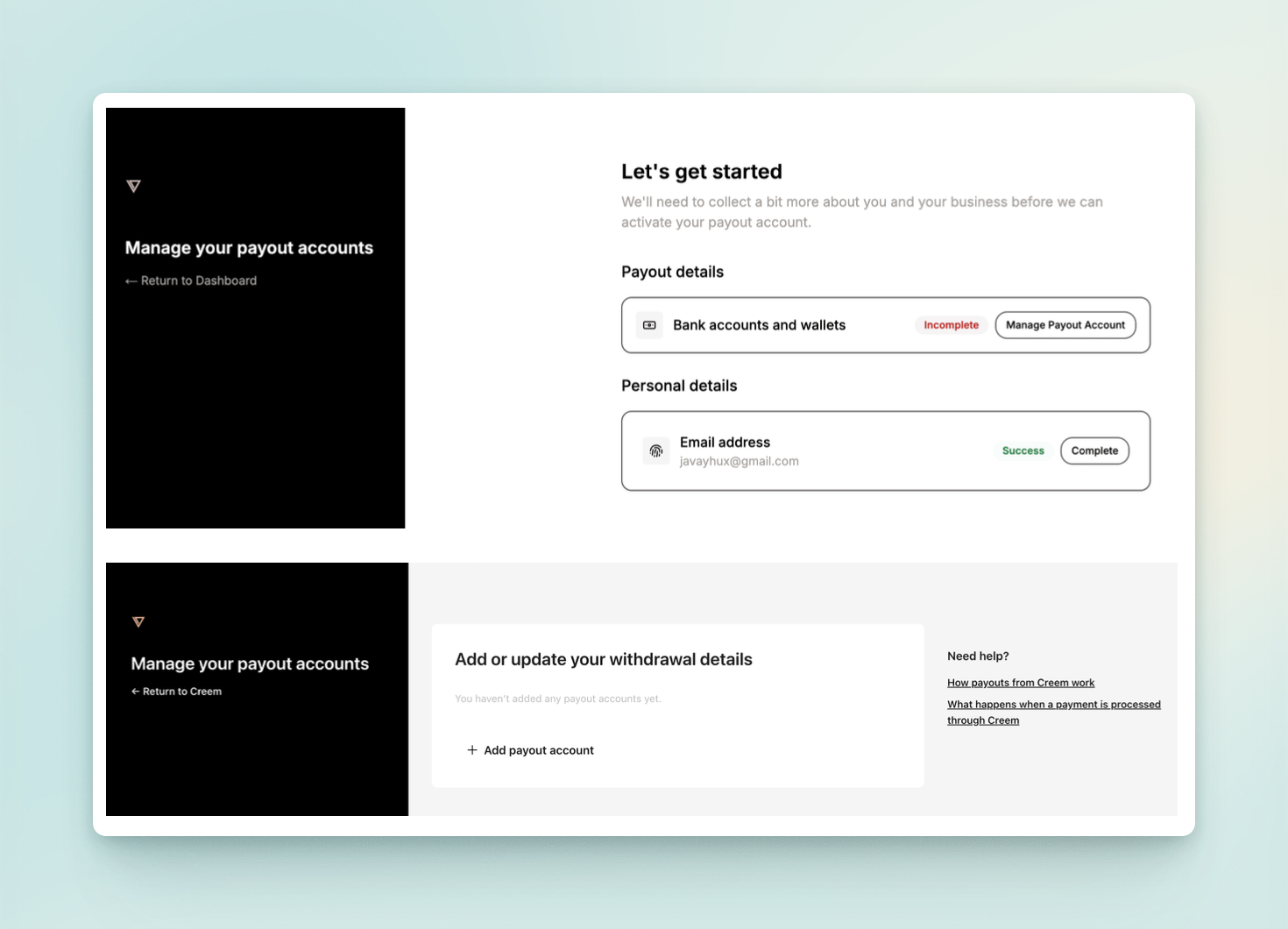 payout details