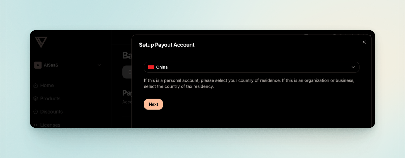 payout account